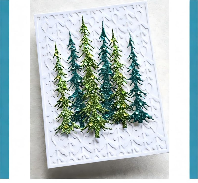 Feemkota Christmas Tree Die Cuts for Card Making Merry Stamps Metal Cutting Dies for DIY Paper Scrapbooking Embossing Crafts - Image 1